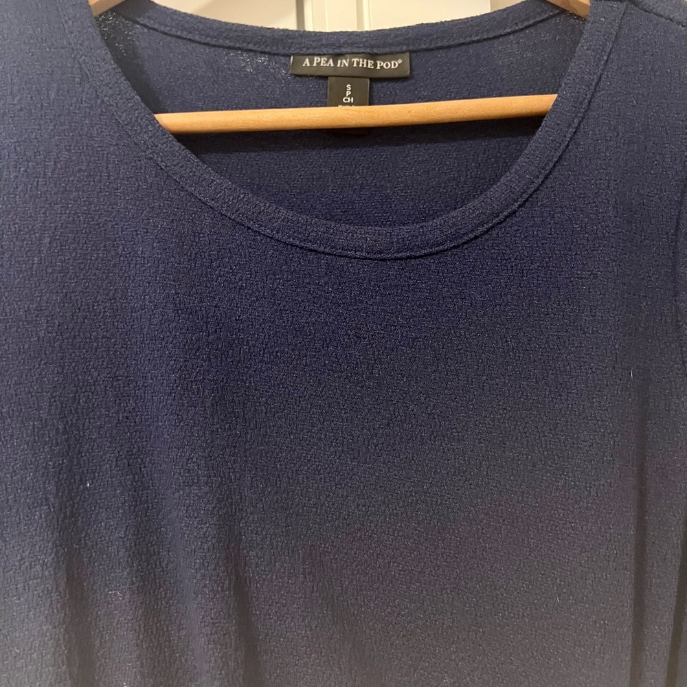 A Pea in the Pod Maternity dress size small in navy blue color. - Picture 8 of 16